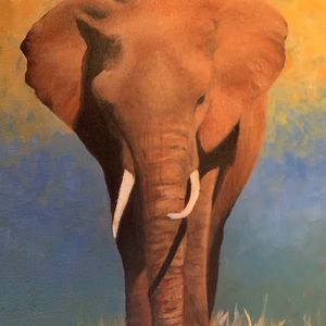 Original oil painting, Elephant